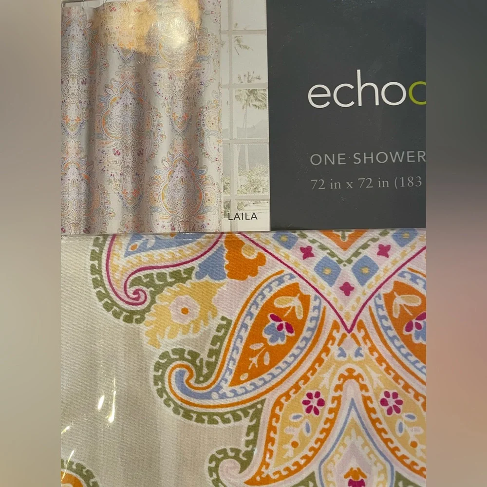 Echo design shower curtain, 72 X 72 inches